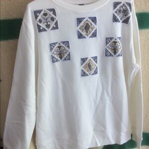 XL George Birds/Flowers Patchwork Sweatshirt